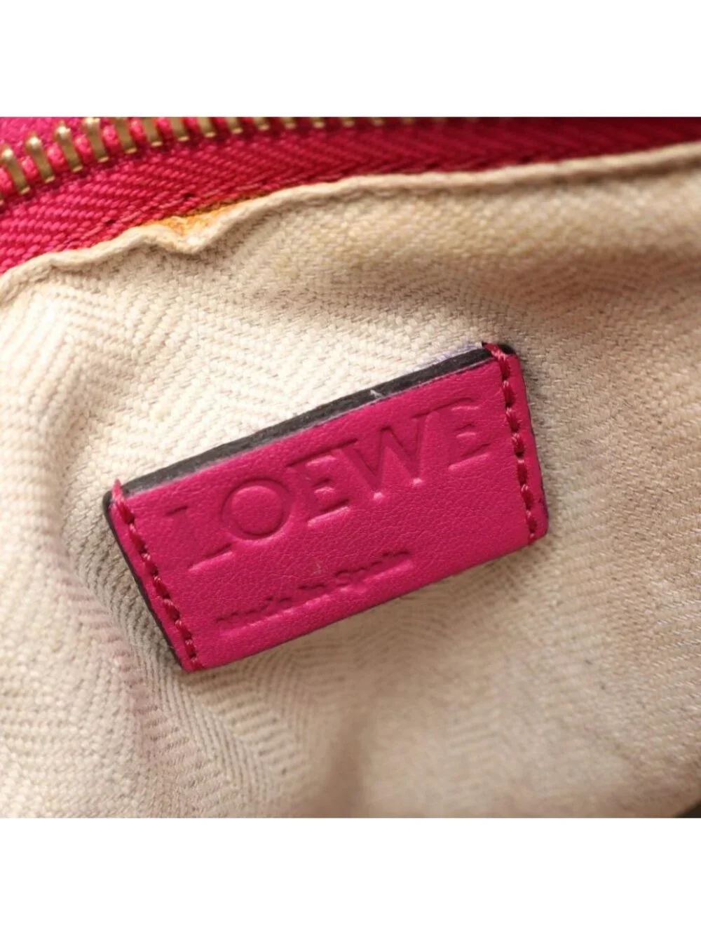 Loewe Handbag Puzzle Bag 2-Way Magenta Leather